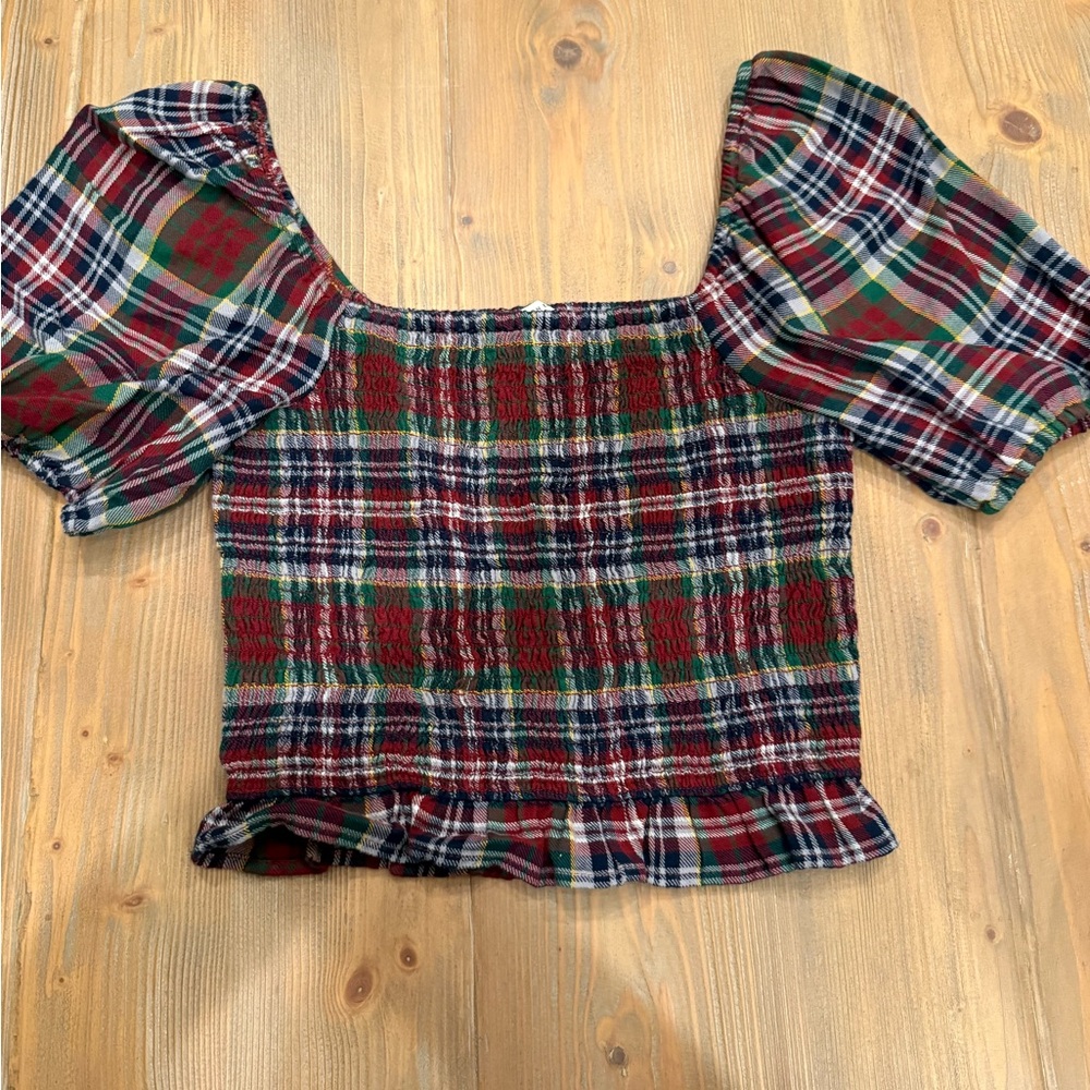 American Eagle Outfitters Multicolor Plaid Blouse